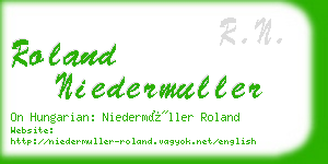 roland niedermuller business card